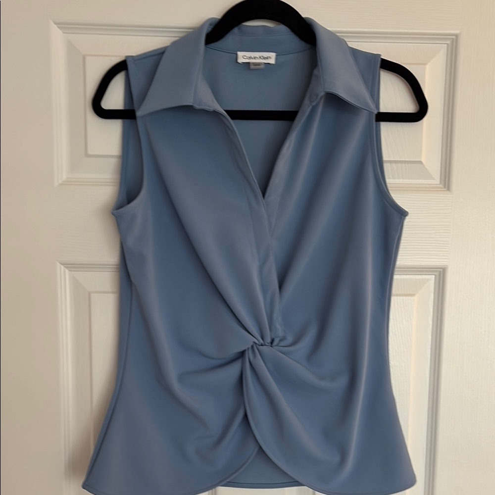 Calvin Klein Women's Blue Sleeveless Top